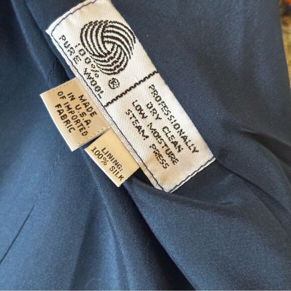 Richard Tyler Vintage Navy Blue Wool Skirt | EUC | Stunning - Picture 9 of 9